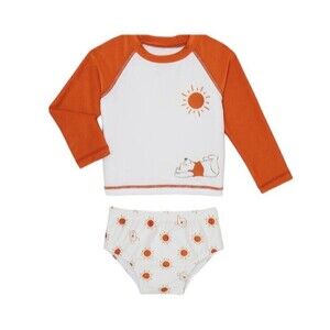 Winnie the Pooh 2-Pc Rashguard Swimsuit  Baby 12 mo  Long Sleeve UPF 50+